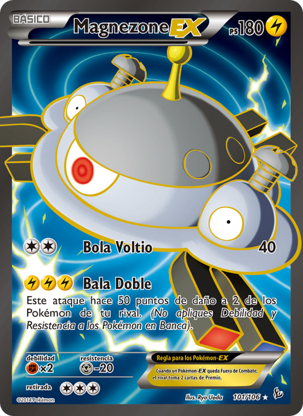 Magnezone EX 101 — Destellos de Fuego (Spanish Pokémon TCG card)