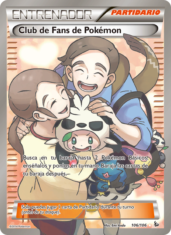 Club de Fans de Pokémon 106 — Destellos de Fuego (Spanish Pokémon TCG card)