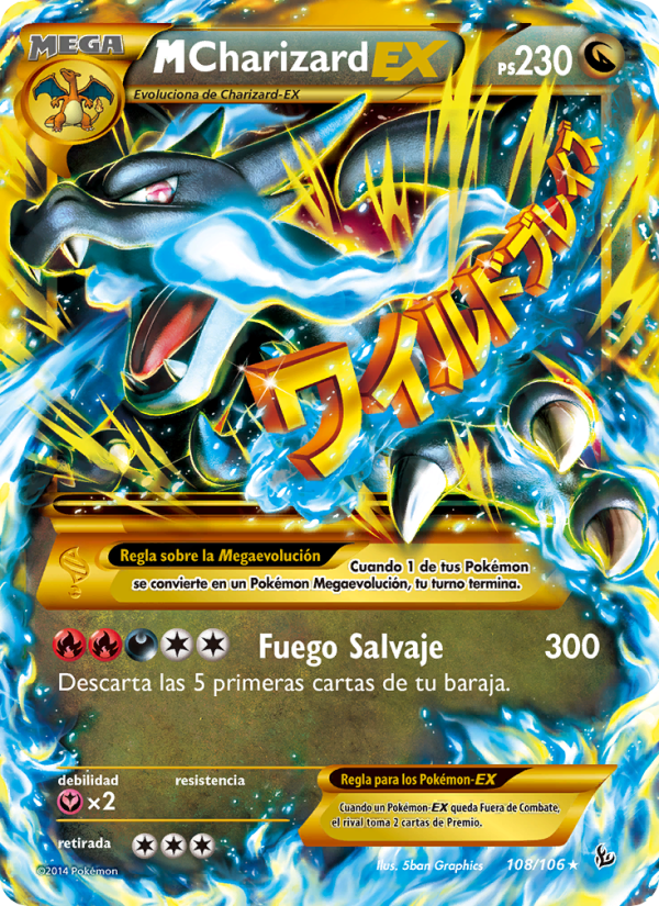 M-Charizard EX 108 — Destellos de Fuego (Spanish Pokémon TCG card)