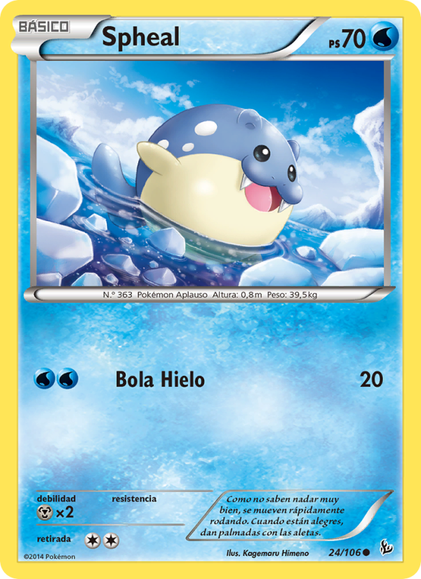 Spheal 24 — Destellos de Fuego (Spanish Pokémon TCG card)