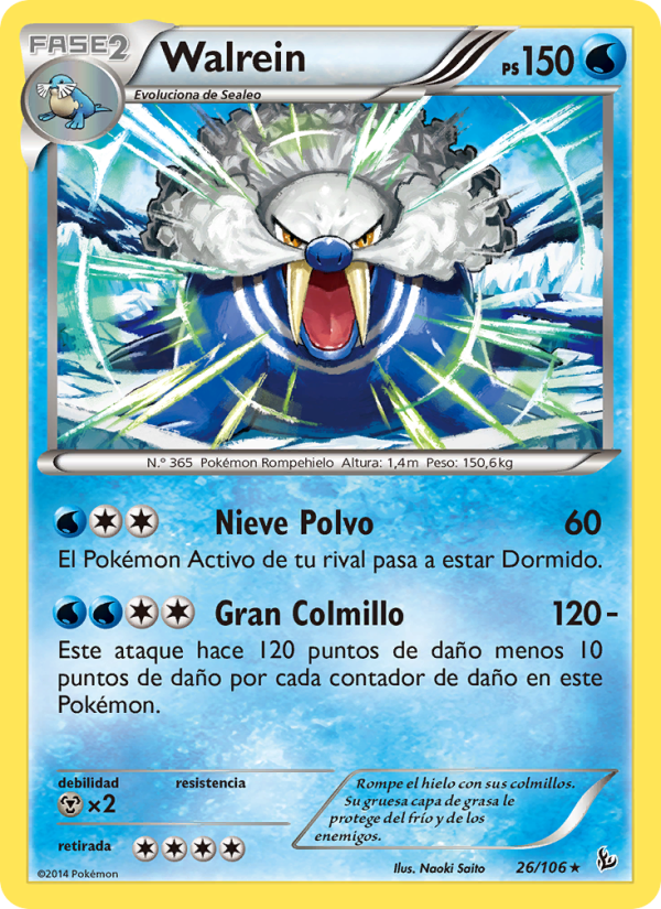 Walrein 26 — Destellos de Fuego (Spanish Pokémon TCG card)