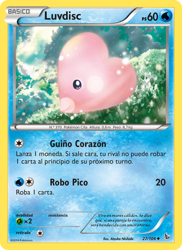 Luvdisc 27 — Destellos de Fuego (Spanish Pokémon TCG card)