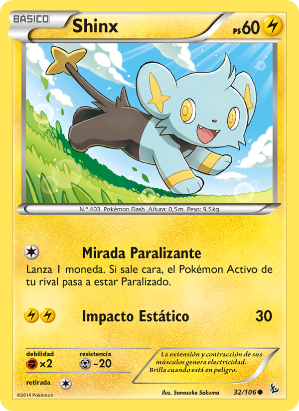 Shinx 32 — Destellos de Fuego (Spanish Pokémon TCG card)