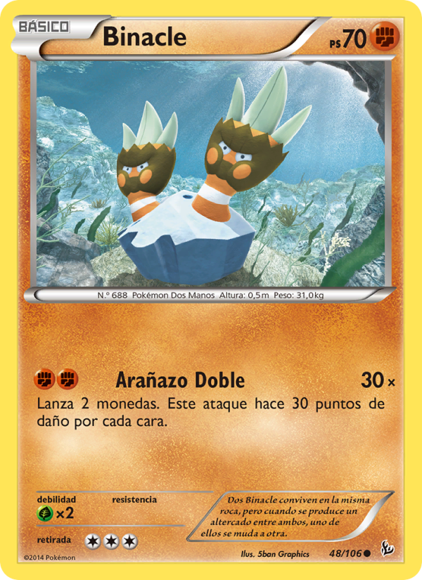Binacle 48 — Destellos de Fuego (Spanish Pokémon TCG card)
