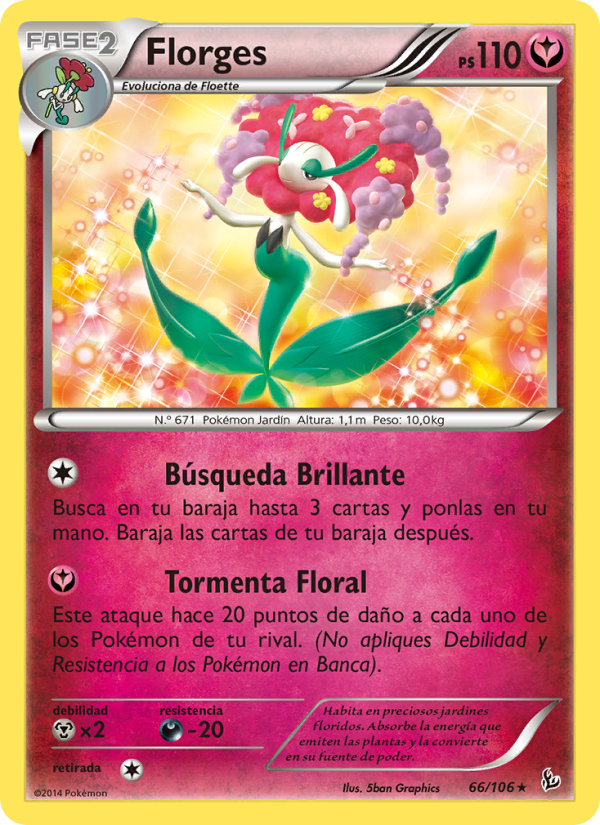 Florges 66 — Destellos de Fuego (Spanish Pokémon TCG card)