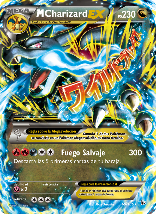 M-Charizard EX 69 — Destellos de Fuego (Spanish Pokémon TCG card)