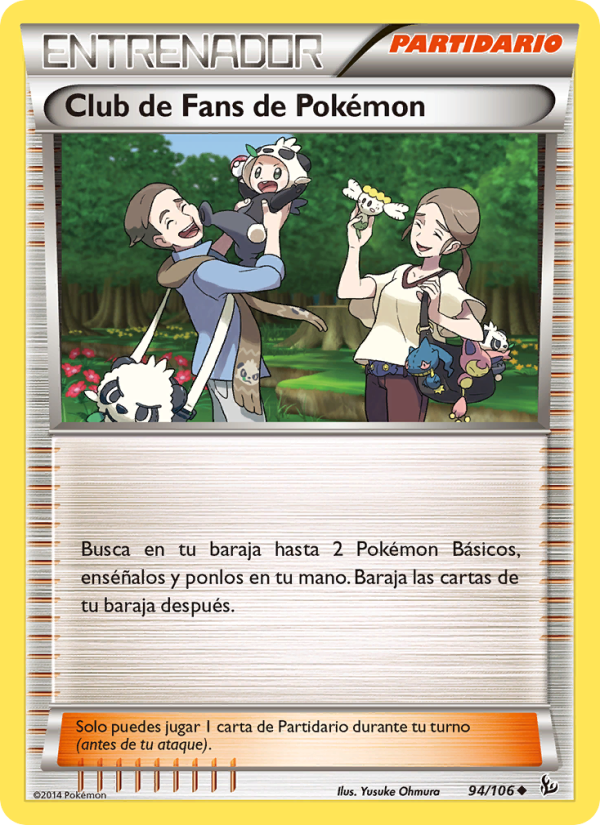 Club de Fans de Pokémon 94 — Destellos de Fuego (Spanish Pokémon TCG card)