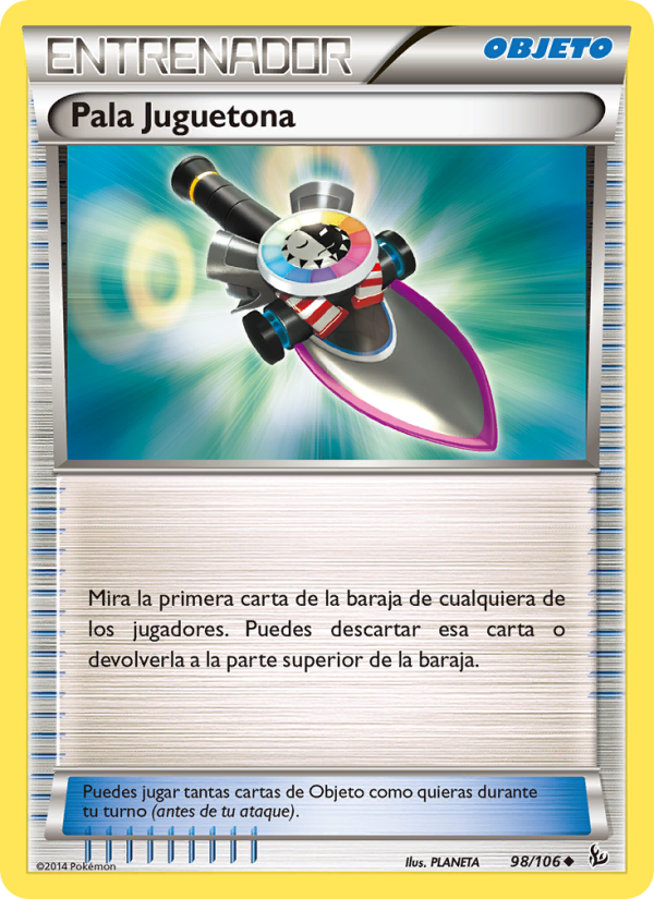 Pala Juguetona 98 — Destellos de Fuego (Spanish Pokémon TCG card)