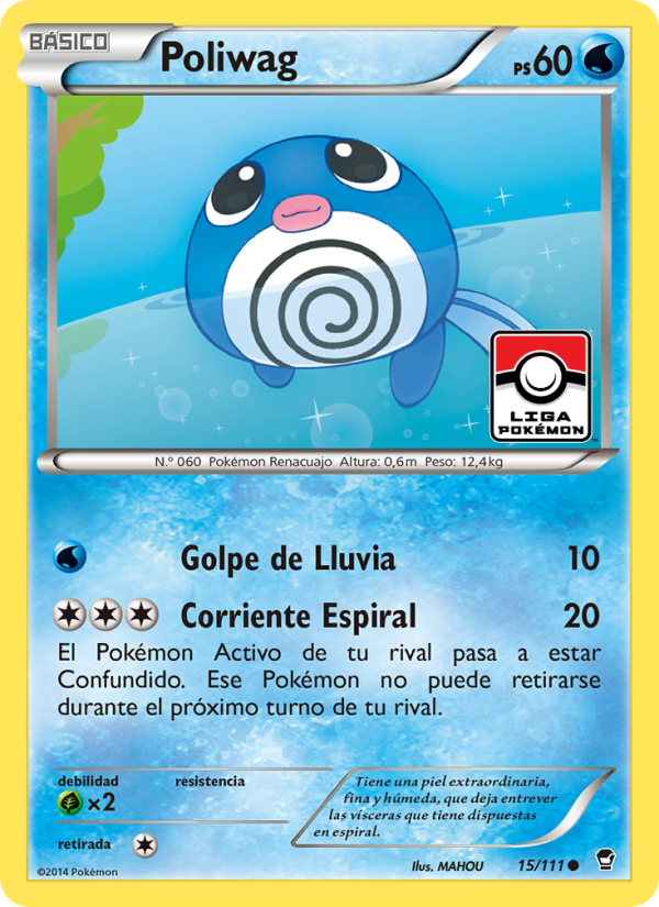 Poliwag 15 — Puños Furiosos (Spanish Pokémon TCG card)