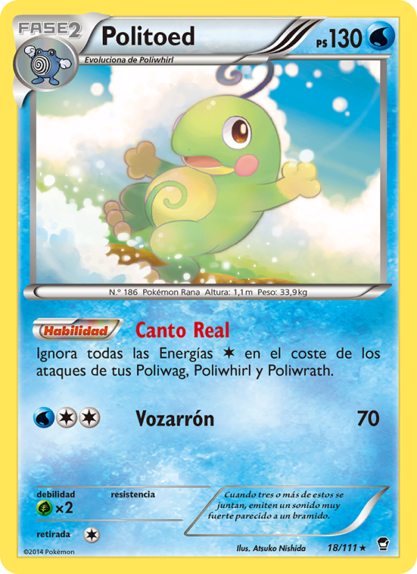 Politoed 18 — Puños Furiosos (Spanish Pokémon TCG card)
