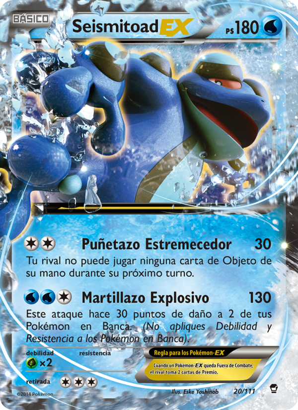 Seismitoad EX 20 — Puños Furiosos (Spanish Pokémon TCG card)