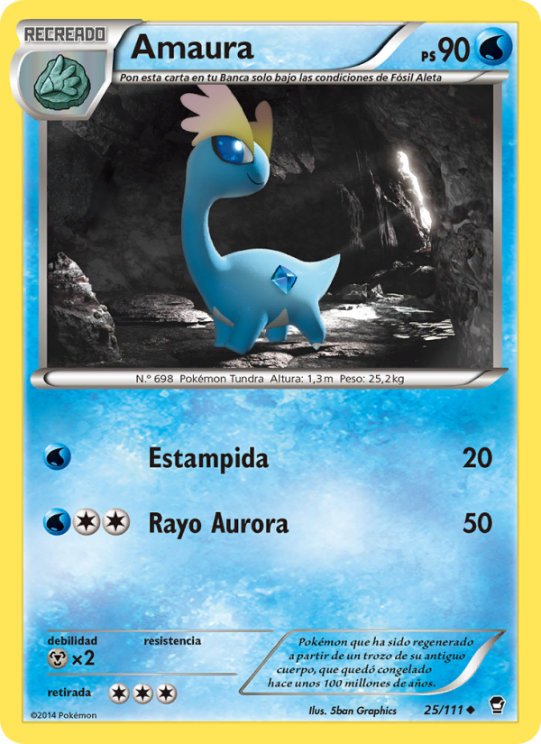 Amaura 25 — Puños Furiosos (Spanish Pokémon TCG card)