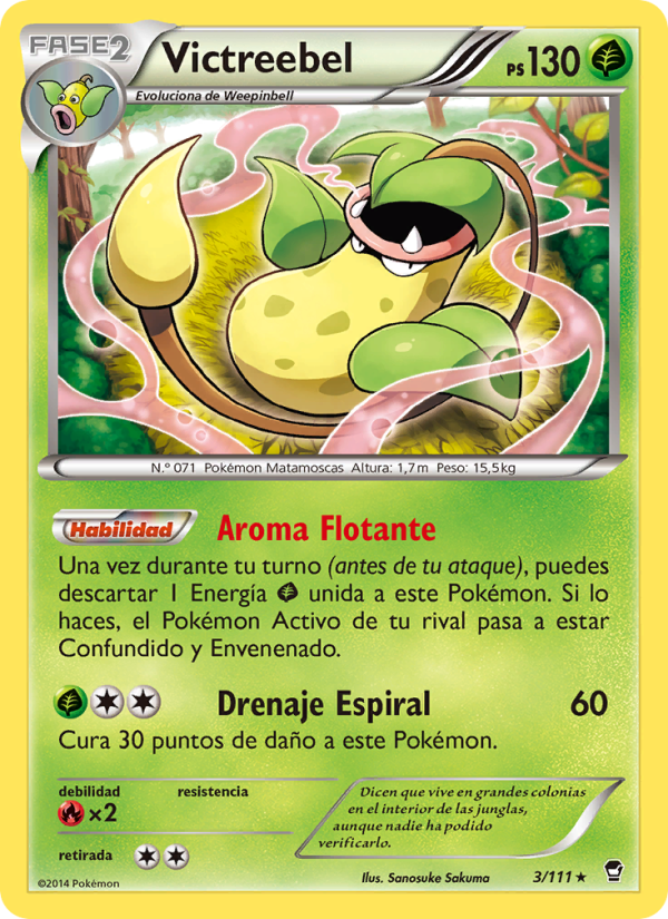 Victreebel 3 — Puños Furiosos (Spanish Pokémon TCG card)