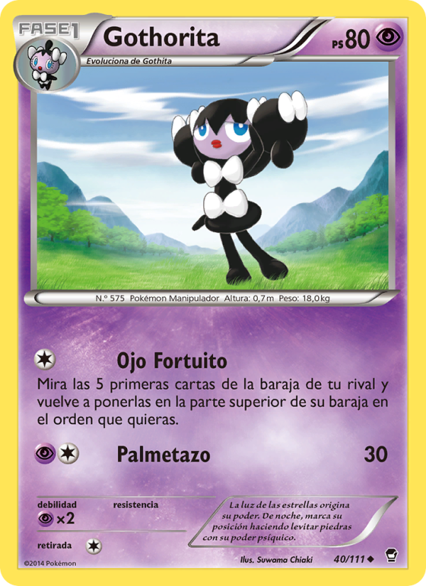 Gothorita 40 — Puños Furiosos (Spanish Pokémon TCG card)