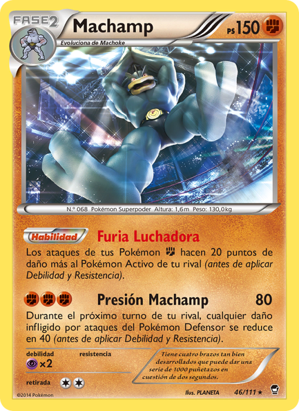 Machamp 46 — Puños Furiosos (Spanish Pokémon TCG card)