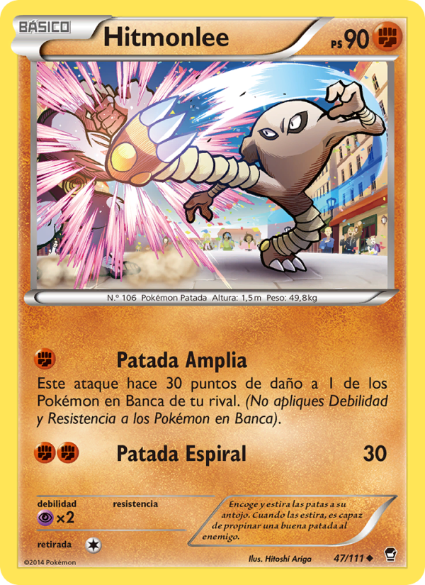 Hitmonlee 47 — Puños Furiosos (Spanish Pokémon TCG card)