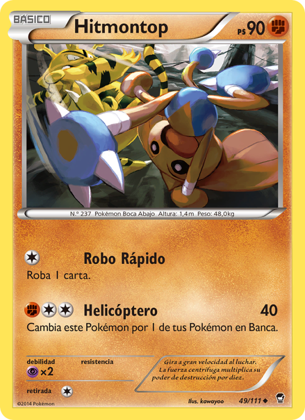 Hitmontop 49 — Puños Furiosos (Spanish Pokémon TCG card)