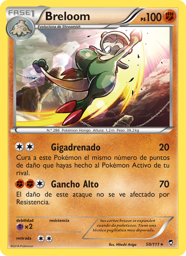 Breloom 50 — Puños Furiosos (Spanish Pokémon TCG card)