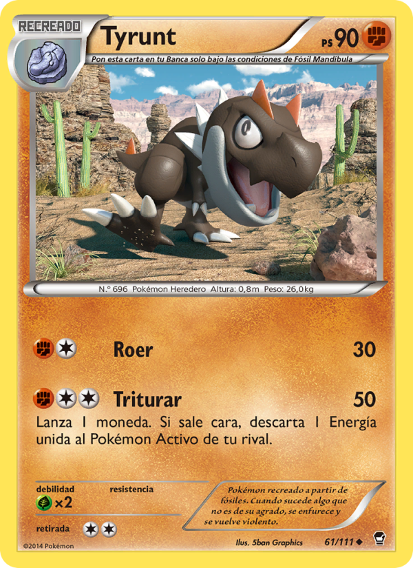 Tyrunt 61 — Puños Furiosos (Spanish Pokémon TCG card)