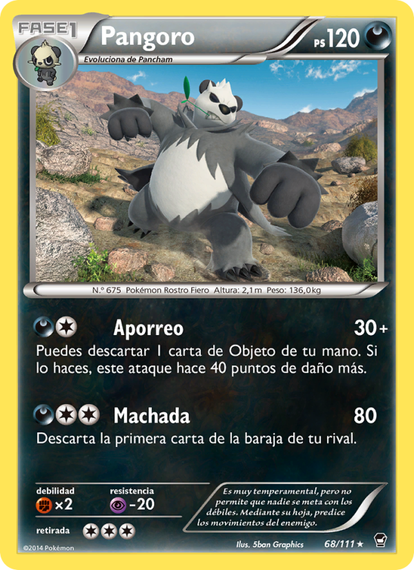 Pangoro 68 — Puños Furiosos (Spanish Pokémon TCG card)
