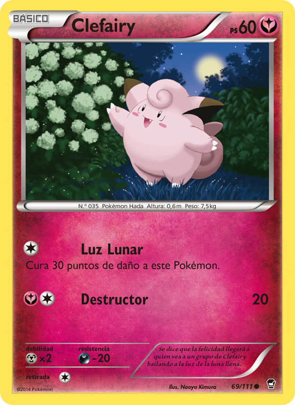 Clefairy 69 — Puños Furiosos (Spanish Pokémon TCG card)