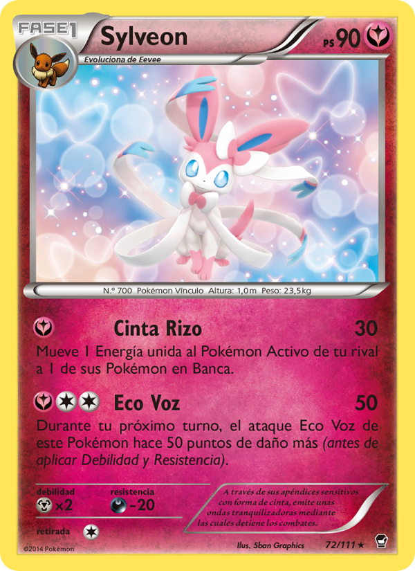 Sylveon 72 — Puños Furiosos (Spanish Pokémon TCG card)