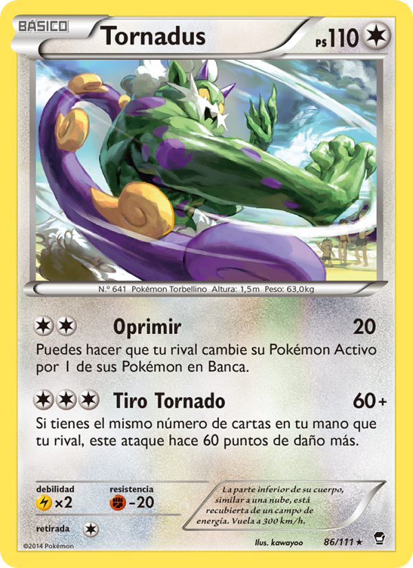 Tornadus 86 — Puños Furiosos (Spanish Pokémon TCG card)