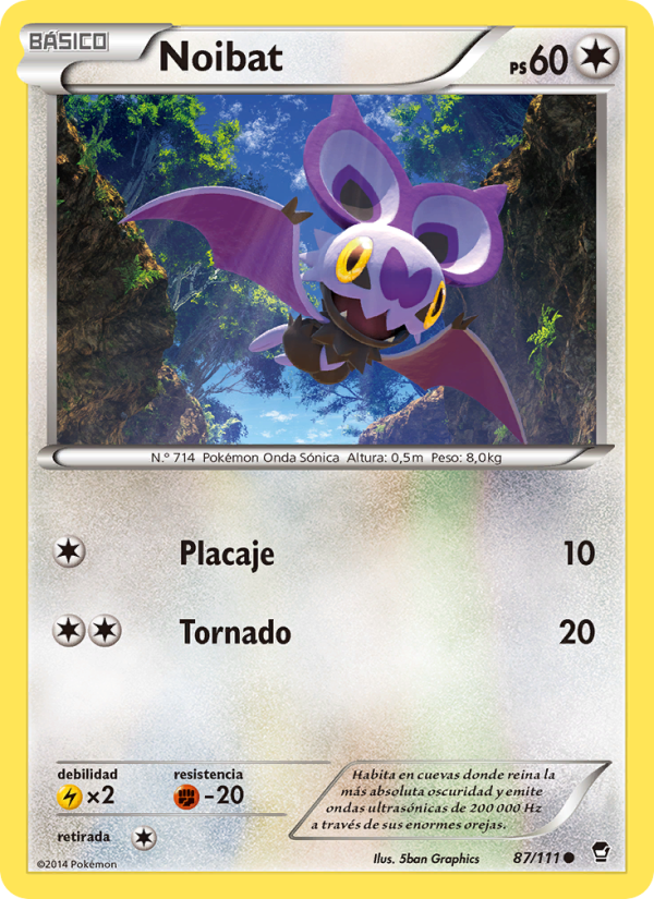 Noibat 87 — Puños Furiosos (Spanish Pokémon TCG card)
