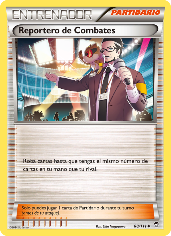 Reportero de Combates 88 — Puños Furiosos (Spanish Pokémon TCG card)