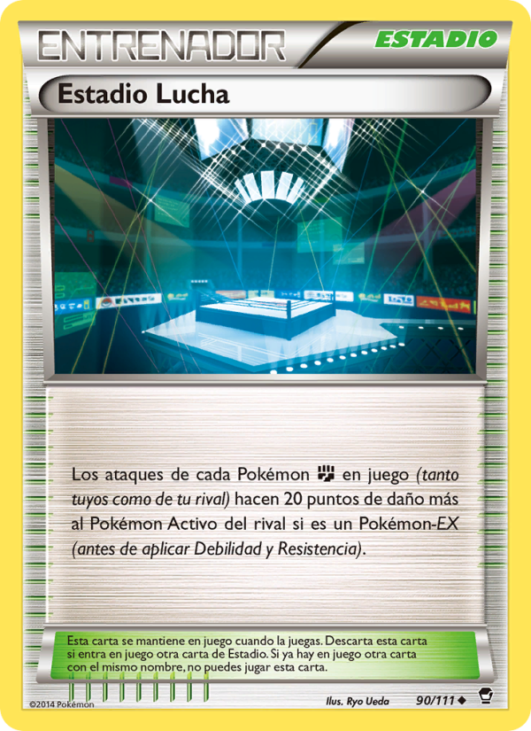 Estadio Lucha 90 — Puños Furiosos (Spanish Pokémon TCG card)