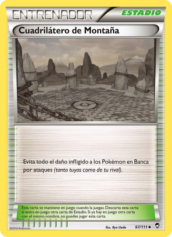 Cuadrilátero de Montaña 97 — Puños Furiosos (Spanish Pokémon TCG card)