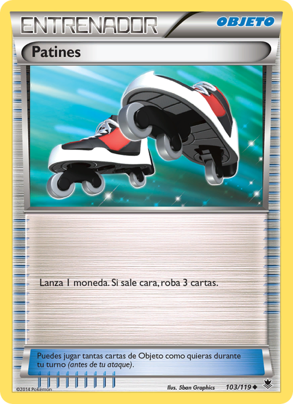 Patines 103 — Fuerzas Fantasmales (Spanish Pokémon TCG card)