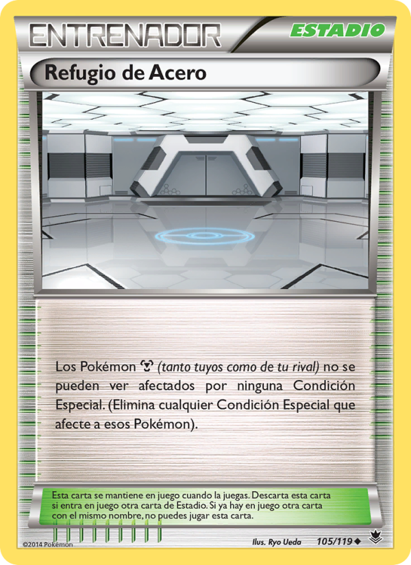 Refugio de Acero 105 — Fuerzas Fantasmales (Spanish Pokémon TCG card)