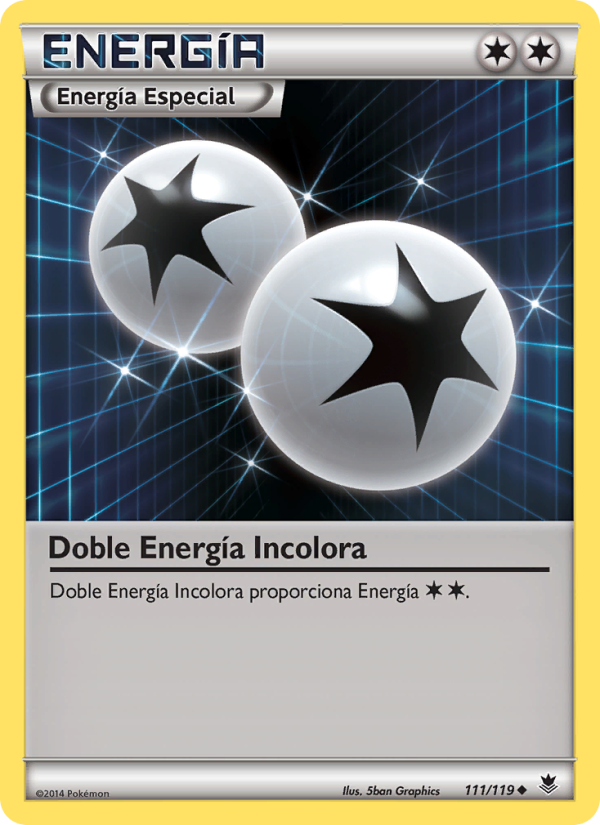 Doble Energía Incolora 111 — Fuerzas Fantasmales (Spanish Pokémon TCG card)