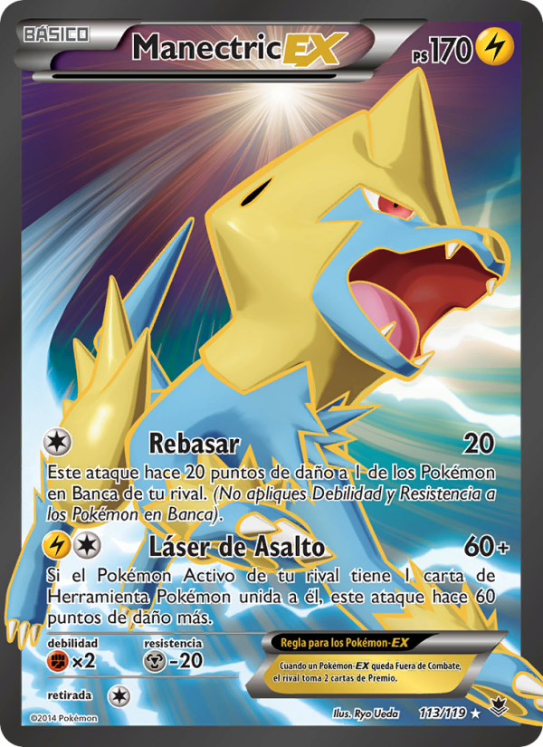 Manectric EX 113 — Fuerzas Fantasmales (Spanish Pokémon TCG card)