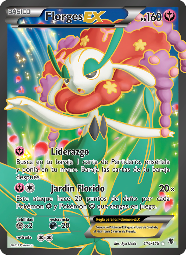 Florges EX 116 — Fuerzas Fantasmales (Spanish Pokémon TCG card)