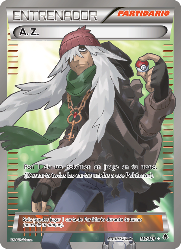 A. Z. 117 — Fuerzas Fantasmales (Spanish Pokémon TCG card)