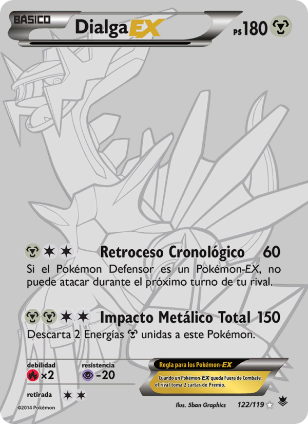 Dialga EX 122 — Fuerzas Fantasmales (Spanish Pokémon TCG card)