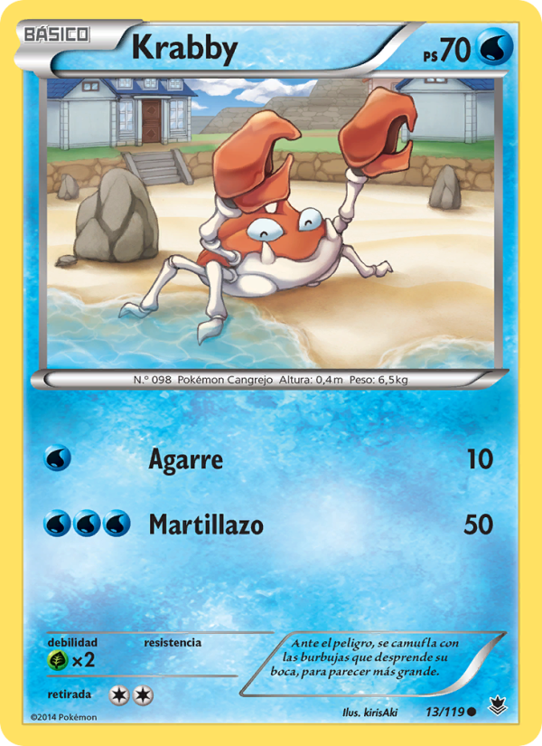 Krabby 13 — Fuerzas Fantasmales (Spanish Pokémon TCG card)