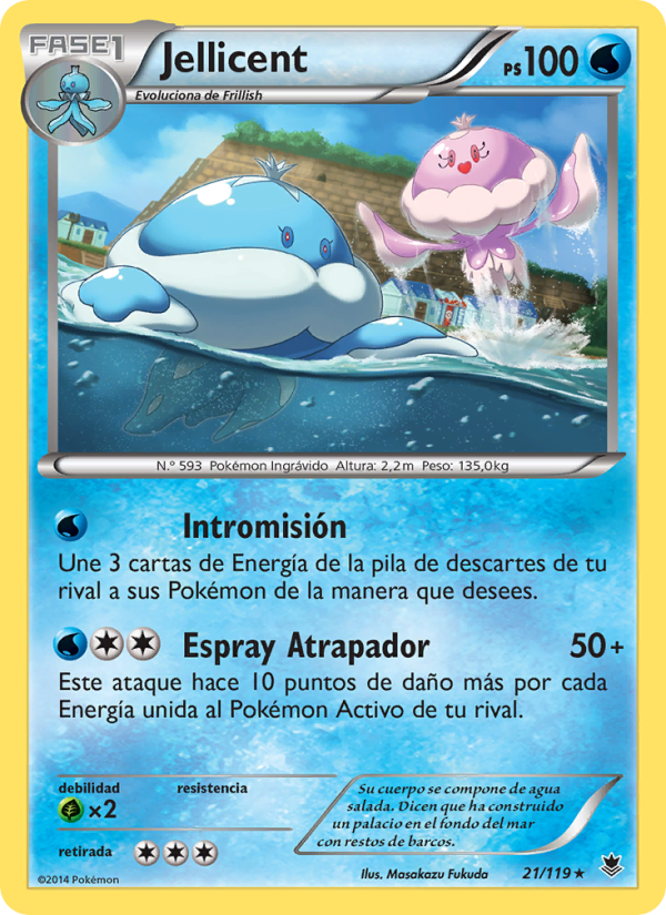 Jellicent 21 — Fuerzas Fantasmales (Spanish Pokémon TCG card)