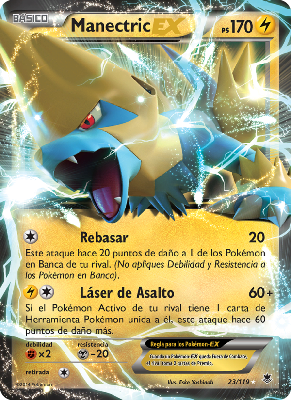 Manectric EX 23 — Fuerzas Fantasmales (Spanish Pokémon TCG card)