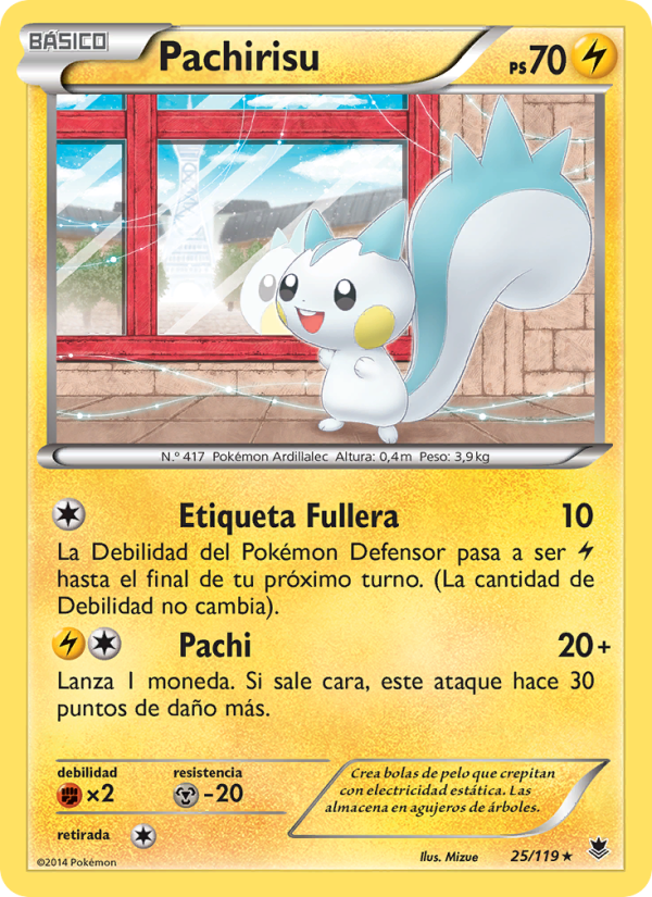 Pachirisu 25 — Fuerzas Fantasmales (Spanish Pokémon TCG card)