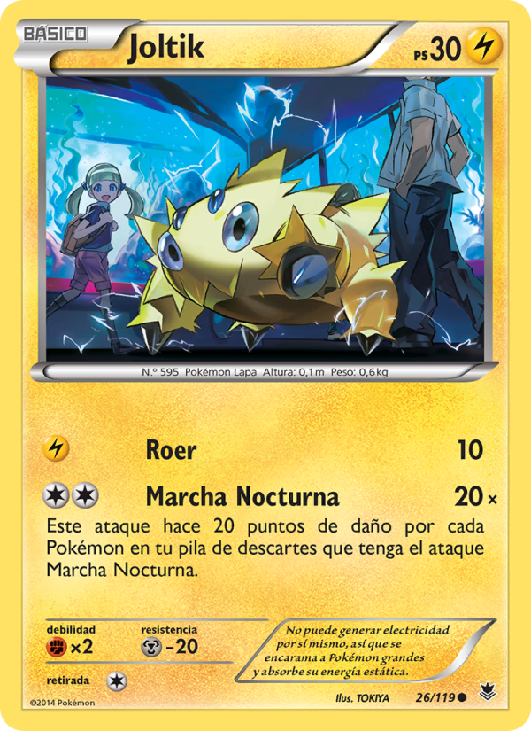Joltik 26 — Fuerzas Fantasmales (Spanish Pokémon TCG card)