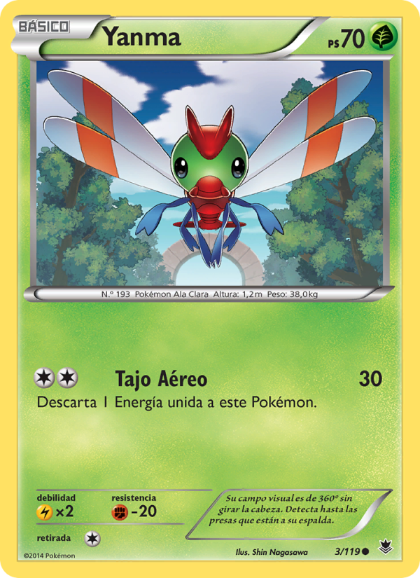 Yanma 3 — Fuerzas Fantasmales (Spanish Pokémon TCG card)