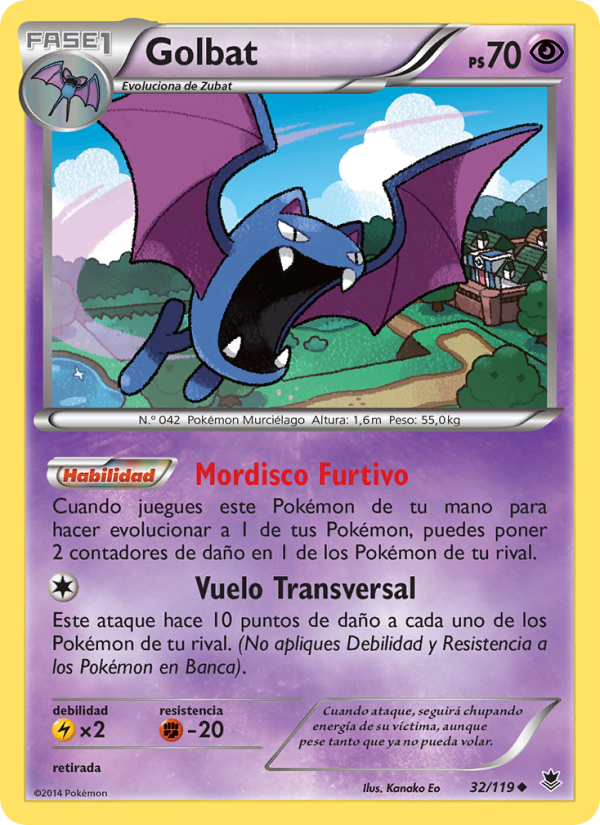 Golbat 32 — Fuerzas Fantasmales (Spanish Pokémon TCG card)