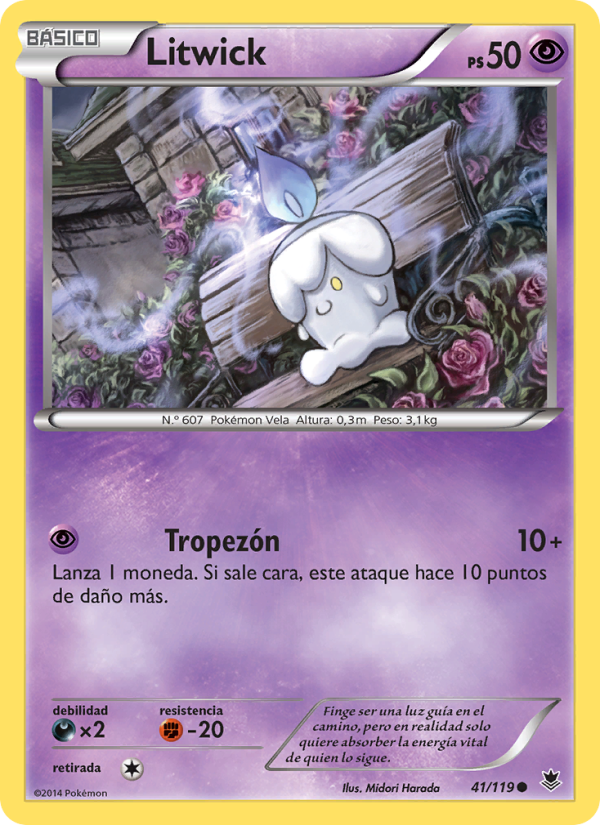 Litwick 41 — Fuerzas Fantasmales (Spanish Pokémon TCG card)