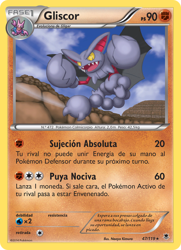 Gliscor 47 — Fuerzas Fantasmales (Spanish Pokémon TCG card)