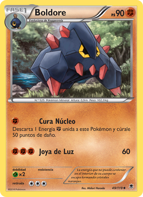 Boldore 49 — Fuerzas Fantasmales (Spanish Pokémon TCG card)