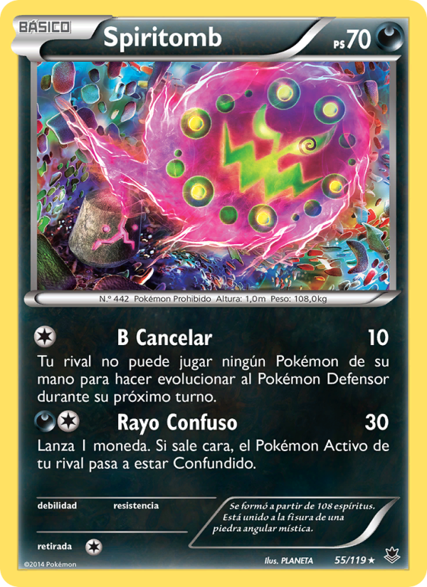 Spiritomb 55 — Fuerzas Fantasmales (Spanish Pokémon TCG card)