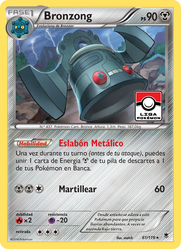 Bronzong 61 — Fuerzas Fantasmales (Spanish Pokémon TCG card)